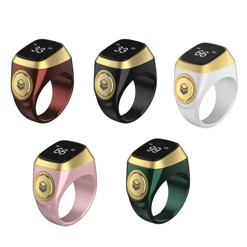 Smart Tasbih Tally Counter for Muslims Zikr Ring Digital Tasbeeh 5 Prayer Time Vibration Reminder Waterproof Smart Tasbih Tally Counter for Muslims Zikr Ring Digital Tasbeeh 5 Prayer Time Vibration Reminder Waterproof