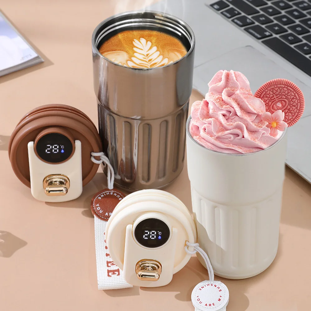 Smart Thermos Bottle LED Temperature Display Coffee Cup 316 Stainless Steel Tumbler Mug Portable Vacuum Flasks Thermoses Smart Thermos Bottle LED Temperature Display Coffee Cup 316 Stainless Steel Tumbler Mug Portable Vacuum Flasks Thermoses