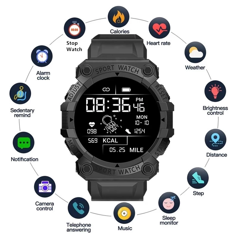 Smart Watch Sports Bluetooth Reminder Color Screen Health Monitoring
