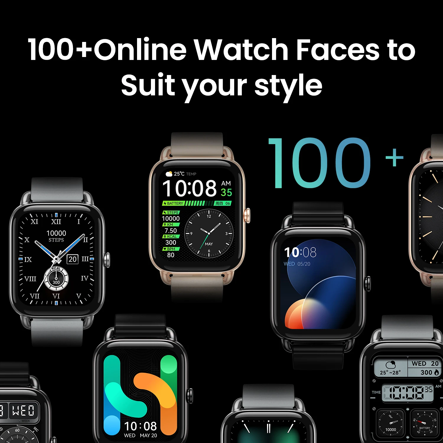 Smartwatch 1.78” AMOLED Display 105 Sports Modes 10-day Battery Life Smart Watch SpO₂ Heart Rate Sleep Monitor