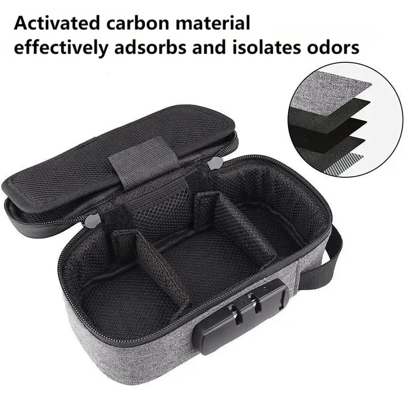 Smell Proof Bag Large-capacity With Lock Activated Carbon Deodorant Bag Portable Pipe Bag Convenient Smell Proof Bag Large-capacity With Lock Activated Carbon Deodorant Bag Portable Pipe Bag Convenient