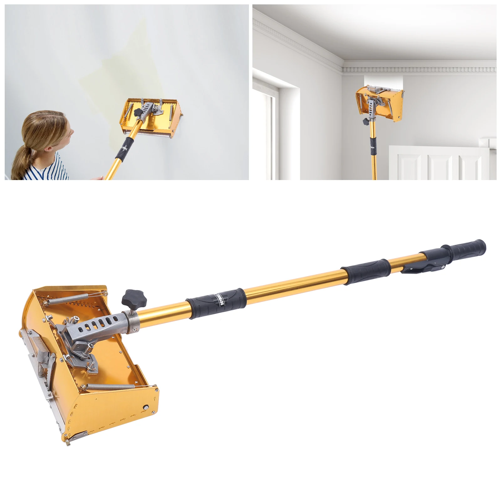 Smooth Finishing Professional Drywall Flat Box Gold-Flat Handle-Aluminum Precision Tools-Drywall Sheetrock Cleanable Smooth Finishing Professional Drywall Flat Box Gold-Flat Handle-Aluminum Precision Tools-Drywall Sheetrock Cleanable