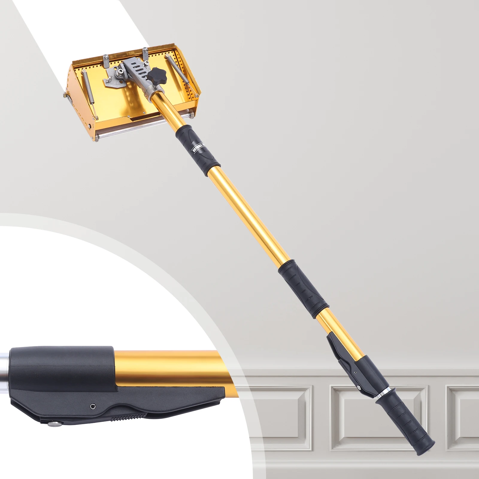Smooth Finishing Professional Drywall Flat Box Gold-Flat Handle-Aluminum Precision Tools-Drywall Sheetrock Cleanable Smooth Finishing Professional Drywall Flat Box Gold-Flat Handle-Aluminum Precision Tools-Drywall Sheetrock Cleanable