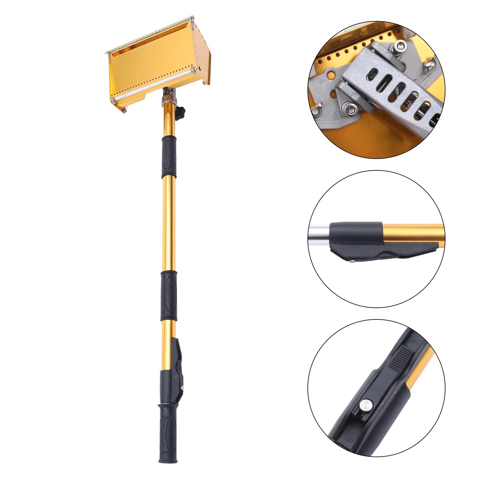 Smooth Finishing Professional Drywall Flat Box Gold-Flat Handle-Aluminum Precision Tools-Drywall Sheetrock Cleanable Smooth Finishing Professional Drywall Flat Box Gold-Flat Handle-Aluminum Precision Tools-Drywall Sheetrock Cleanable