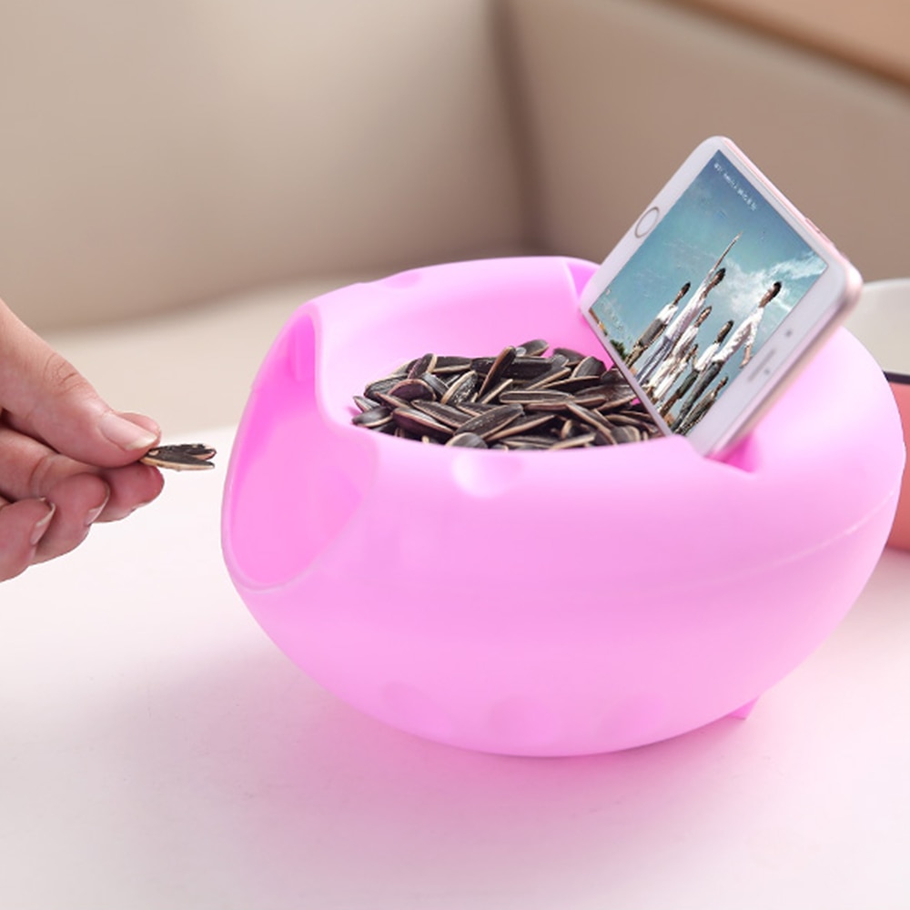 Snack Bowls with Convenient Cellphone Stand Snack Bowls with Convenient Cellphone Stand