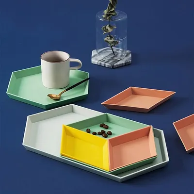Snack Tray Stackable Geometric Shapes (4pcs)
