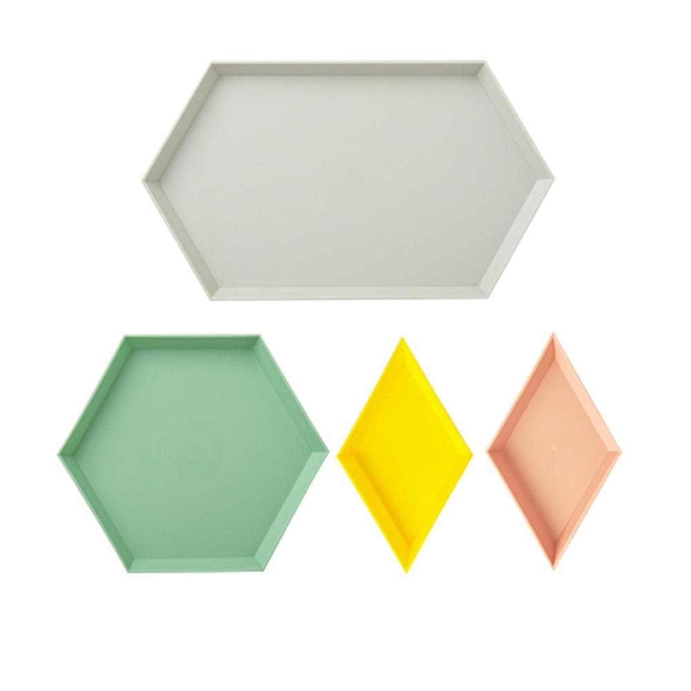 Snack Tray Stackable Geometric Shapes (4pcs)