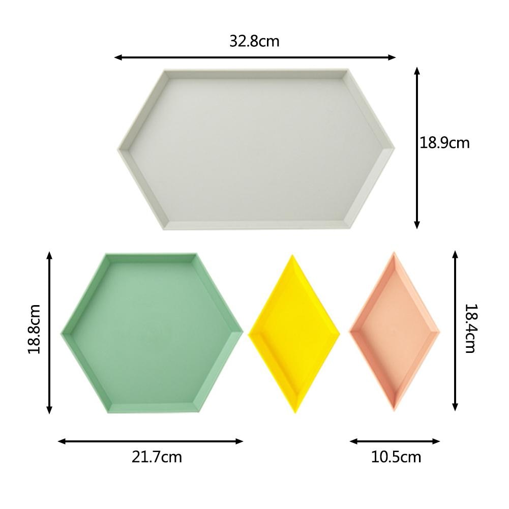 Snack Tray Stackable Geometric Shapes (4pcs)
