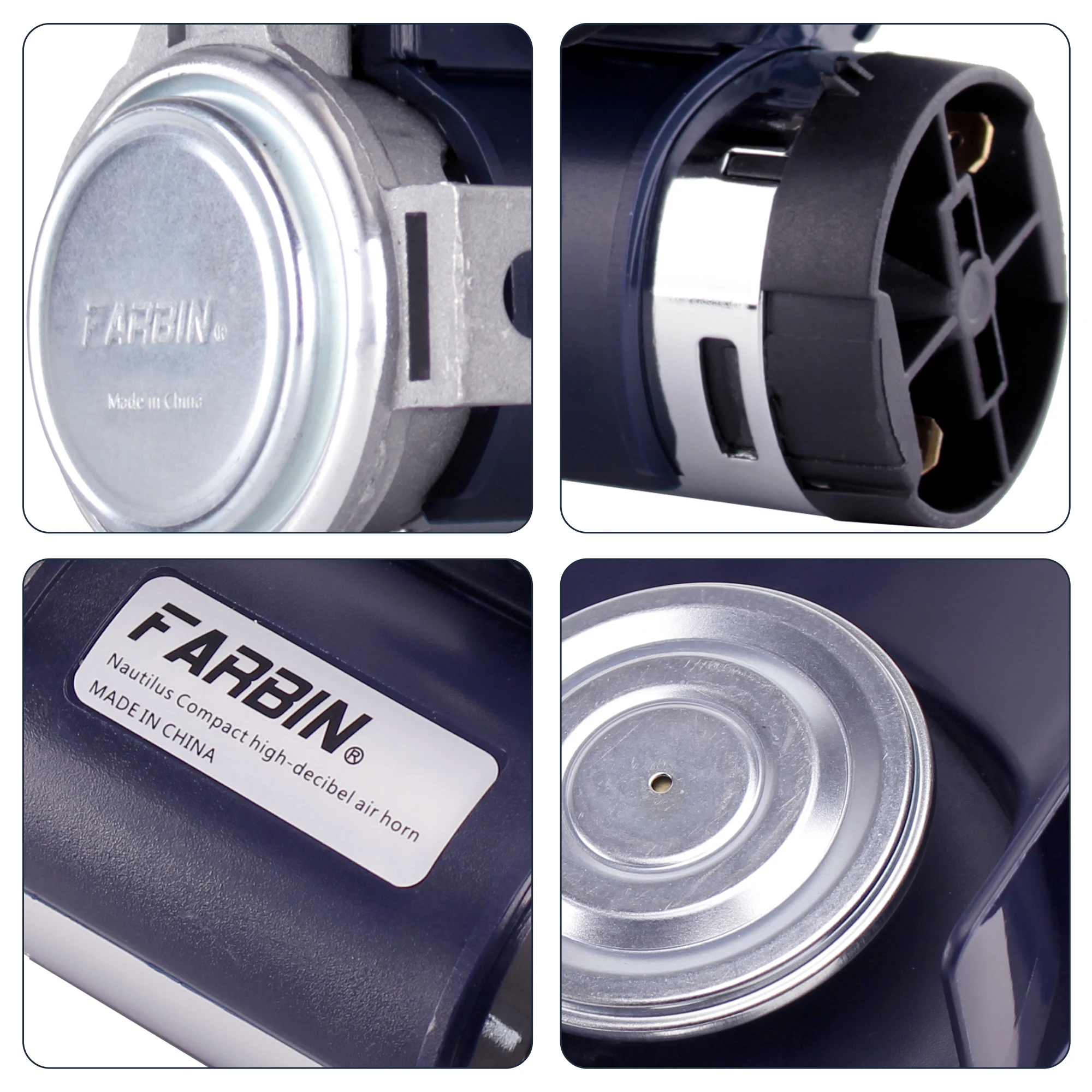 Snail Air Horn With Compressor Relay Harness 12V 150db Super Loud Dual Tone Car Horn For Truck Motorcycle Car Accessory