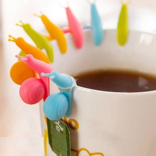 Snail Tea Bag Holder Silicone Mug Clip (10 pcs) Snail Tea Bag Holder Silicone Mug Clip (10 pcs)