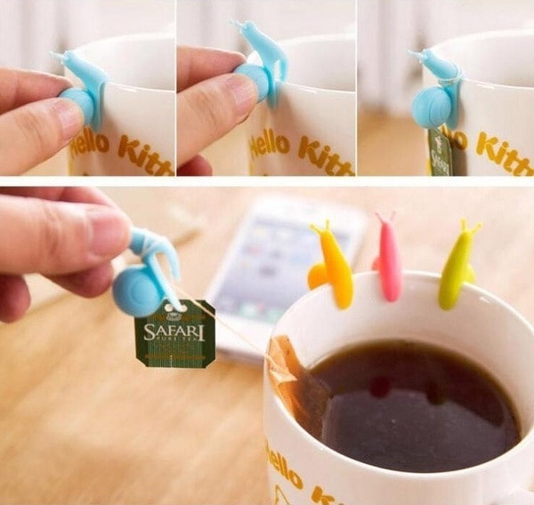 Snail Tea Bag Holder Silicone Mug Clip (10 pcs) Snail Tea Bag Holder Silicone Mug Clip (10 pcs)