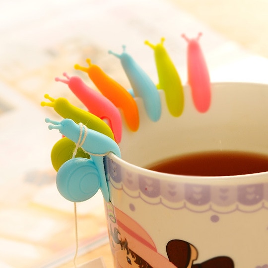 Snail Tea Bag Holder Silicone Mug Clip (10 pcs) Snail Tea Bag Holder Silicone Mug Clip (10 pcs)