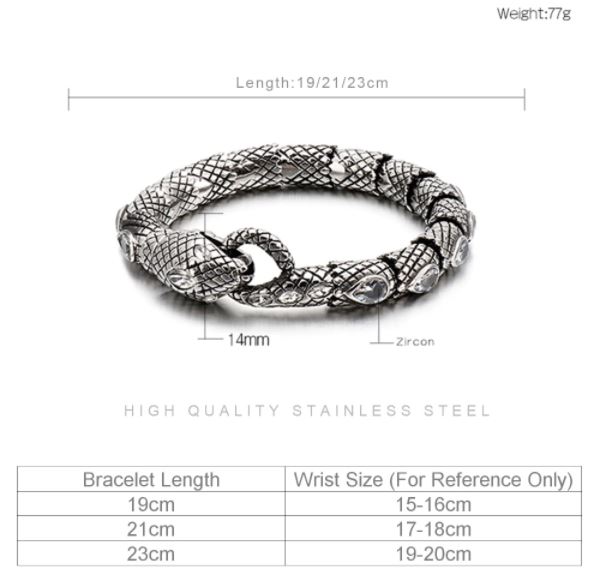Snake Bracelet Fashionable Punk Bracelet