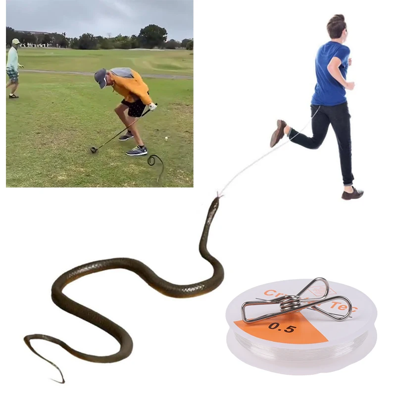 Snake Prank with String Clip – Snake On A String Prank That Chase People Toy Funny Spoof Gift Outdoor Snake Prank with String Clip – Snake On A String Prank That Chase People Toy Funny Spoof Gift Outdoor
