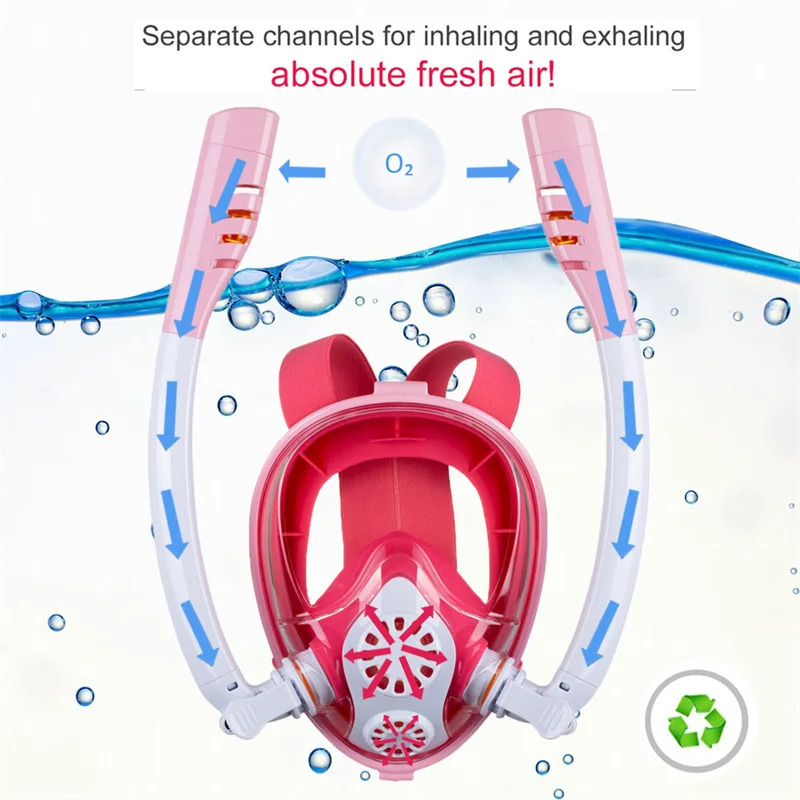 Snorkeling Mask Double Tube Silicone Full Dry Diving Mask Adult Swimming Mask Diving Goggles Self Contained Underwater Snorkeling Mask Double Tube Silicone Full Dry Diving Mask Adult Swimming Mask Diving Goggles Self Contained Underwater