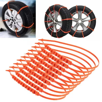 Snow Chains Anti-Slip Tire Wheel Cable (10 PCS) Snow Chains Anti-Slip Tire Wheel Cable (10 PCS)