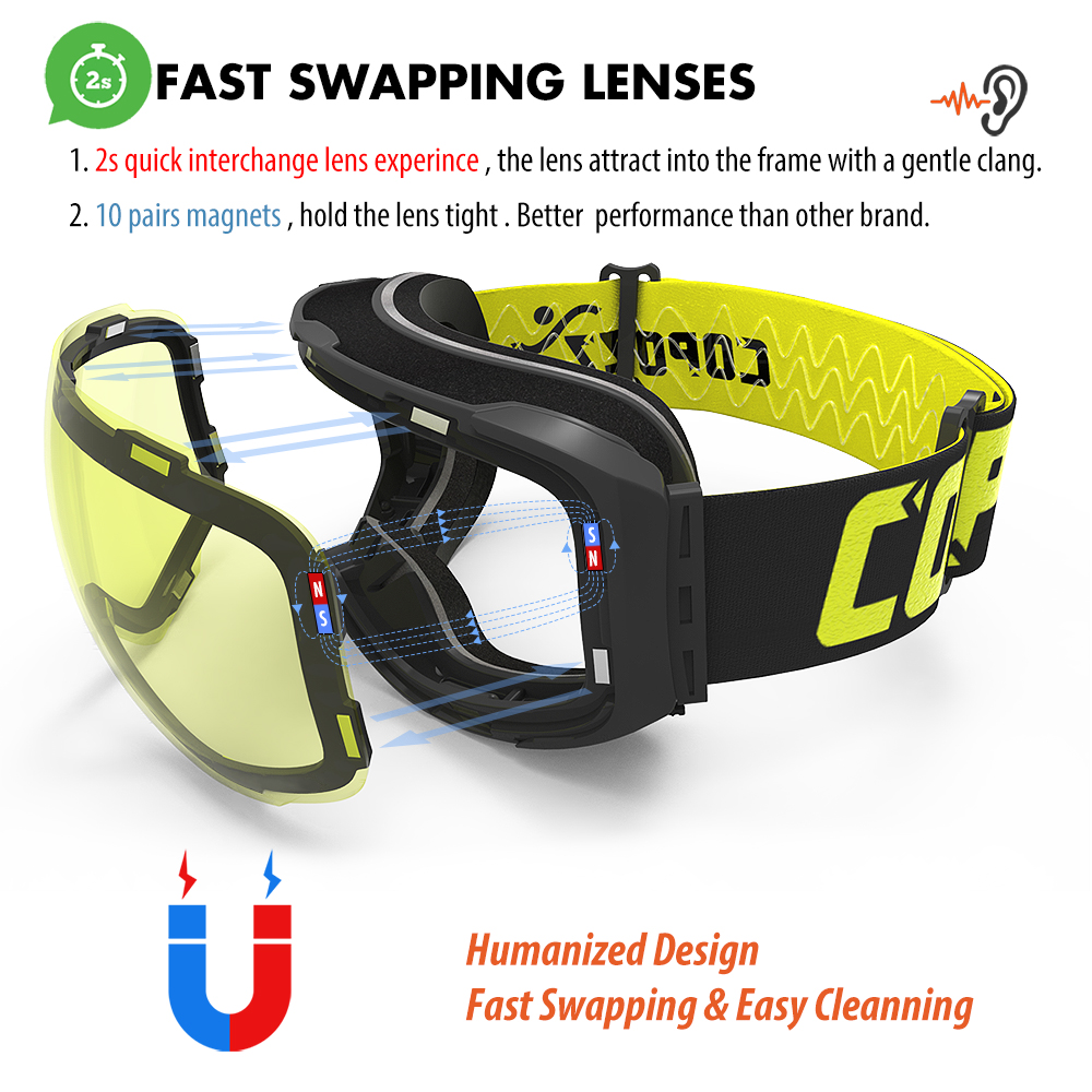 Snow Ski Goggles Magnetic Eyewear Snow Ski Goggles Magnetic Eyewear
