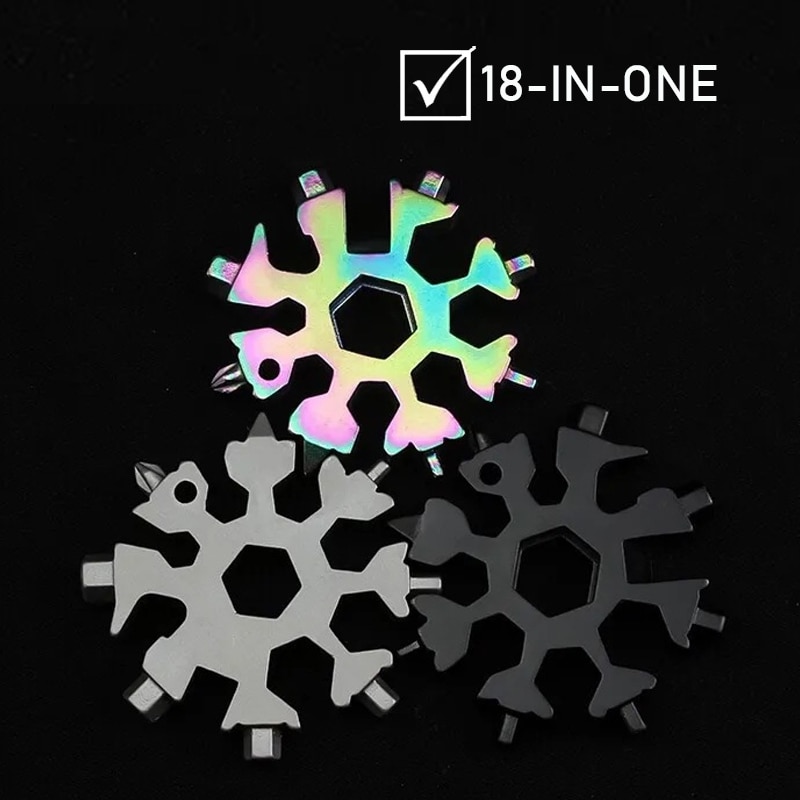 Snowflake Multi Tool 18 in 1 Keychain