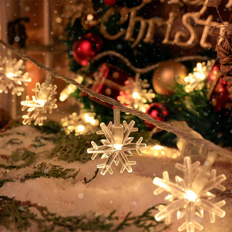 Snowflake String Lights LED Decor Snowflake String Lights LED Decor