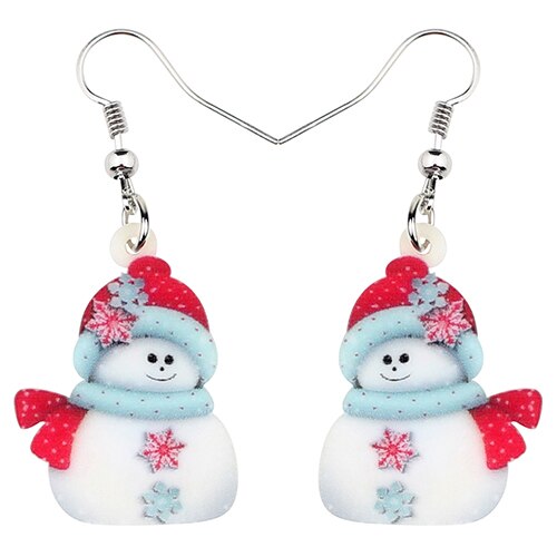 Snowman Earrings Ladies Christmas Accessory Snowman Earrings Ladies Christmas Accessory
