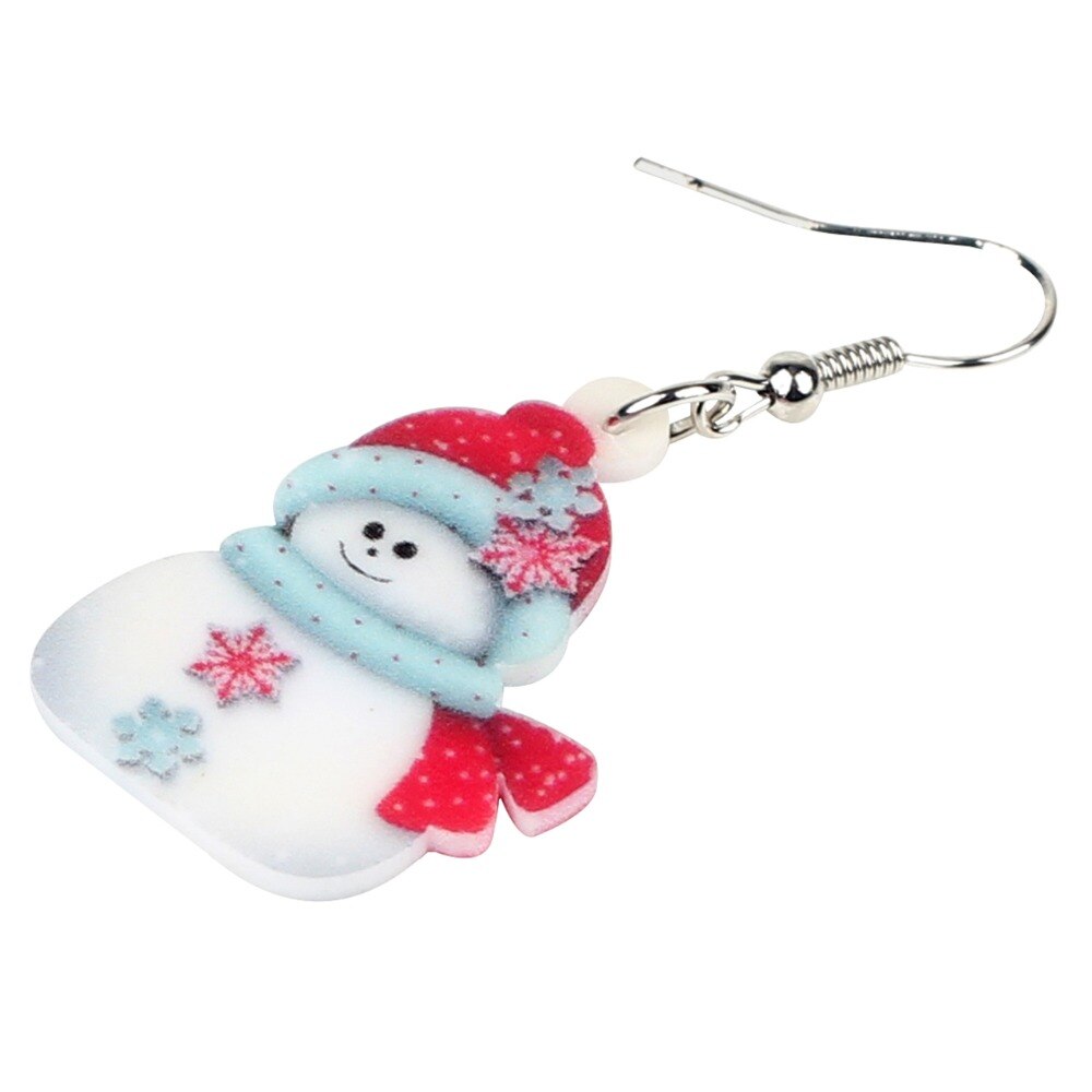 Snowman Earrings Ladies Christmas Accessory