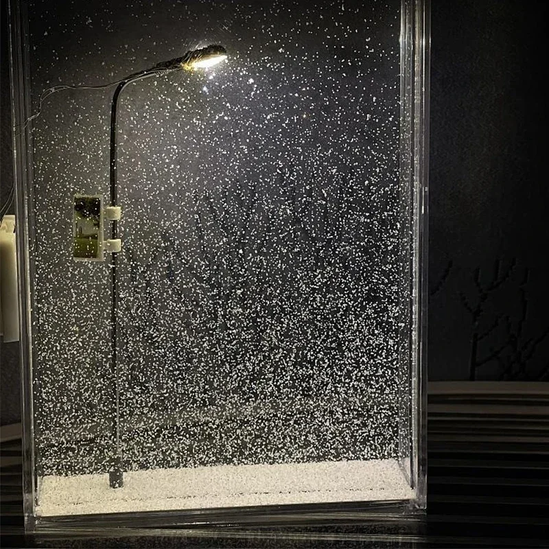 Snowy Night Flowing Hemp Creative Snow Scene Night Light Handmade DIY Street Light Material