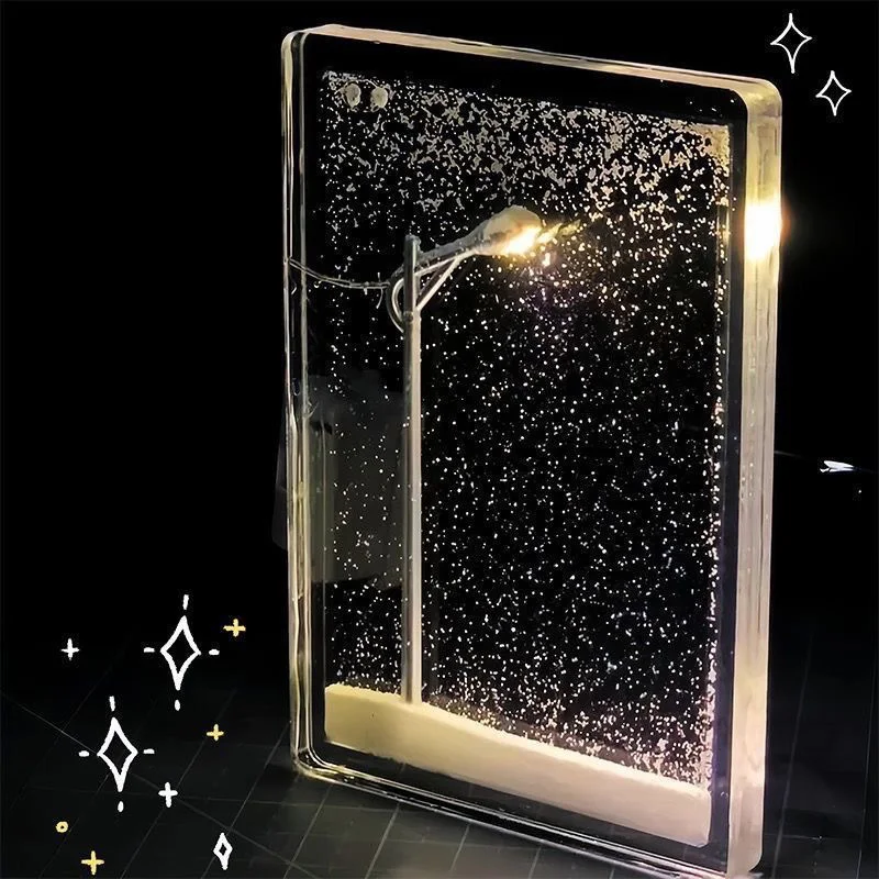 Snowy Night Flowing Hemp Creative Snow Scene Night Light Handmade DIY Street Light Material Snowy Night Flowing Hemp Creative Snow Scene Night Light Handmade DIY Street Light Material
