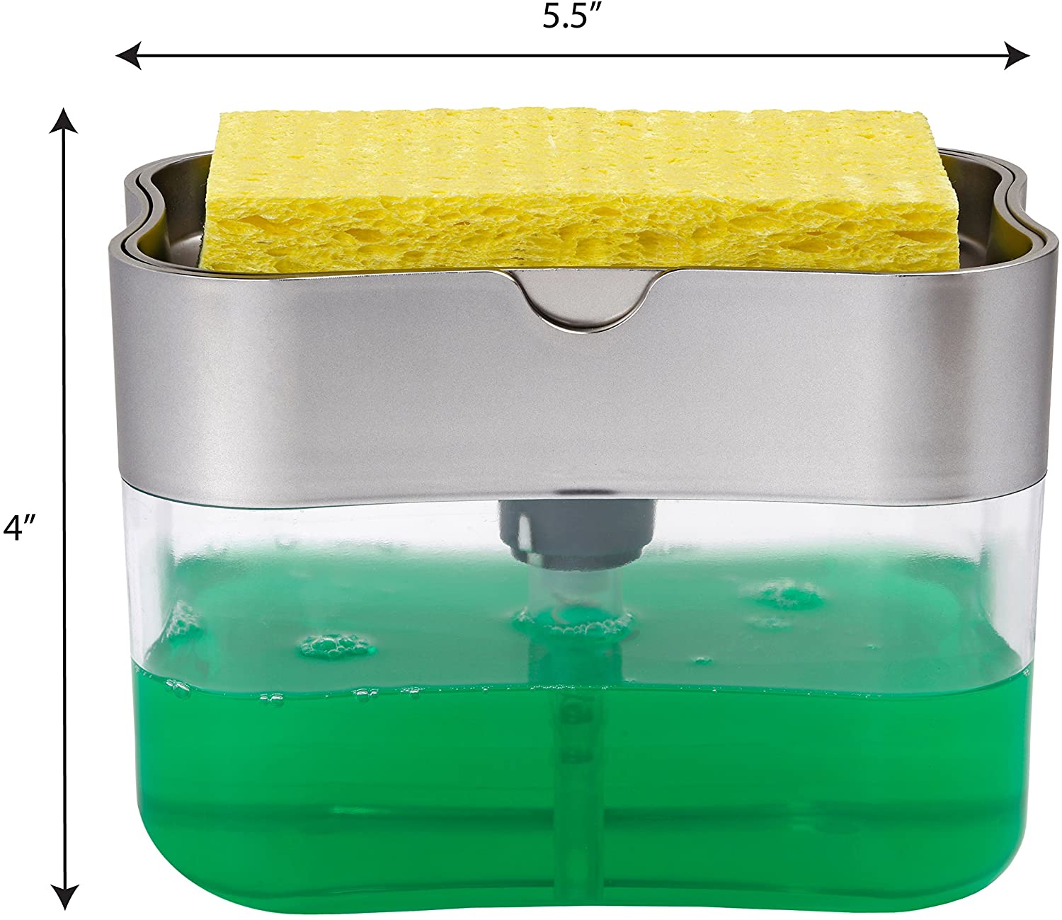 Soap Pump and Sponge Caddy with Sponge Soap Pump and Sponge Caddy with Sponge
