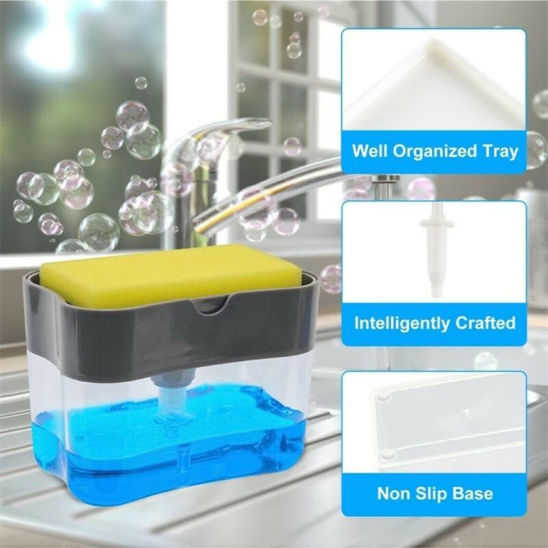 Soap Pump Dispenser and Sponge Holder Soap Pump Dispenser and Sponge Holder