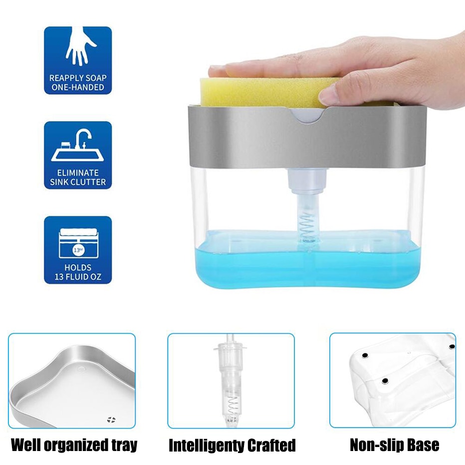 Soap Pump Dispenser Sponge Holder Soap Pump Dispenser Sponge Holder