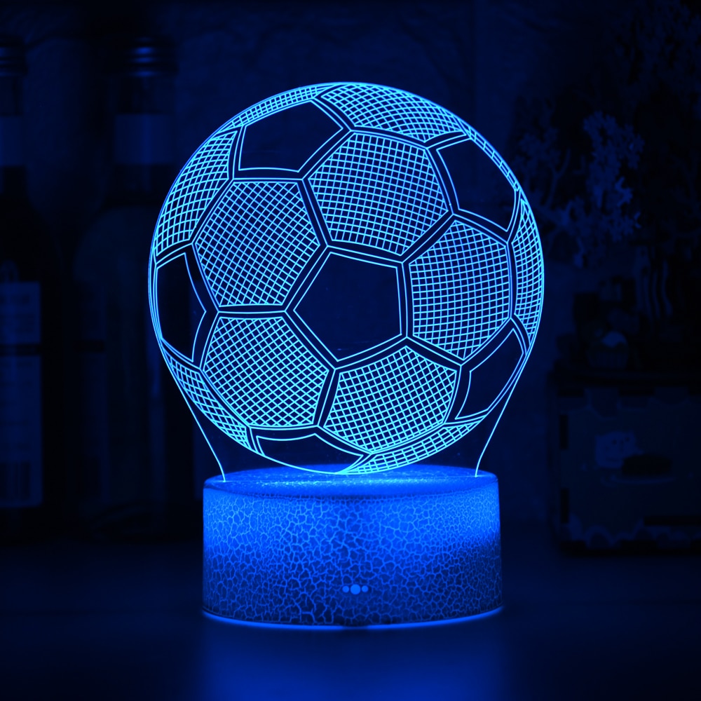 Soccer Ball Light 3D Illusion Kids Table Lamp Soccer Ball Light 3D Illusion Kids Table Lamp
