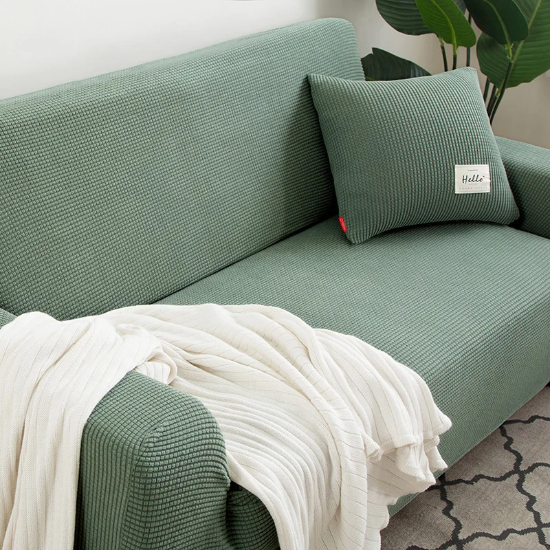 Sofa Cover Elastic For Living Room Home Jacquard Stretch Slipcovers Corner Couch Covers 1/2/3/4 Seater L Shape Free