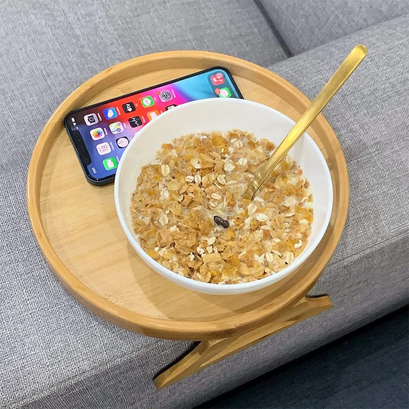 Sofa Tray Table Sofa Armrest Clip-On Tray Natural Bamboo Sofa Tray Practical TV Snack Tray for Remote Control Coffee Sofa Tray Table Sofa Armrest Clip-On Tray Natural Bamboo Sofa Tray Practical TV Snack Tray for Remote Control Coffee