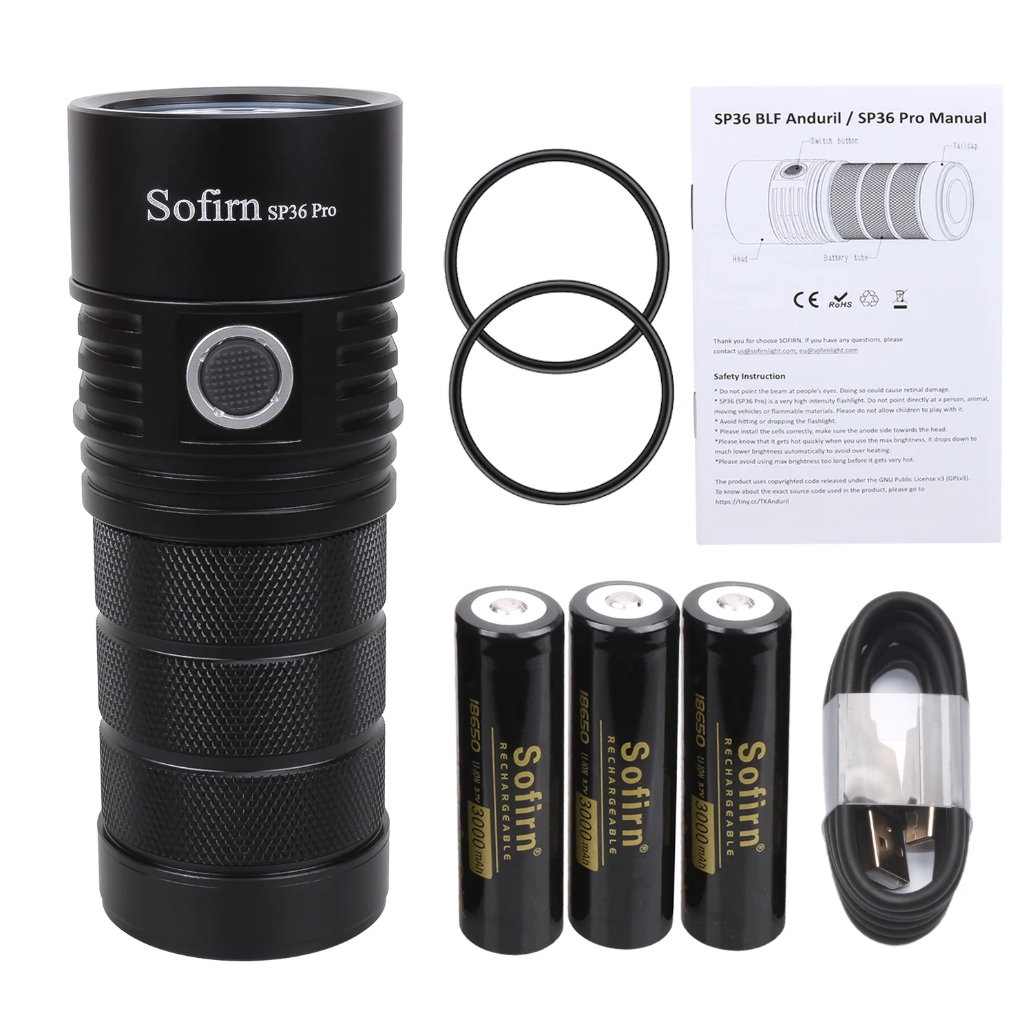 Sofirn SP36 Pro 8000lm Powerful LED Flashlight 4*SST40 USB C Rechargeable 18650 Torch Sofirn SP36 Pro 8000lm Powerful LED Flashlight 4*SST40 USB C Rechargeable 18650 Torch