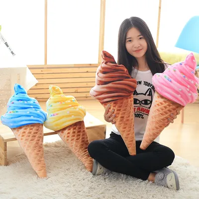Soft 3D Ice Cream Pillow