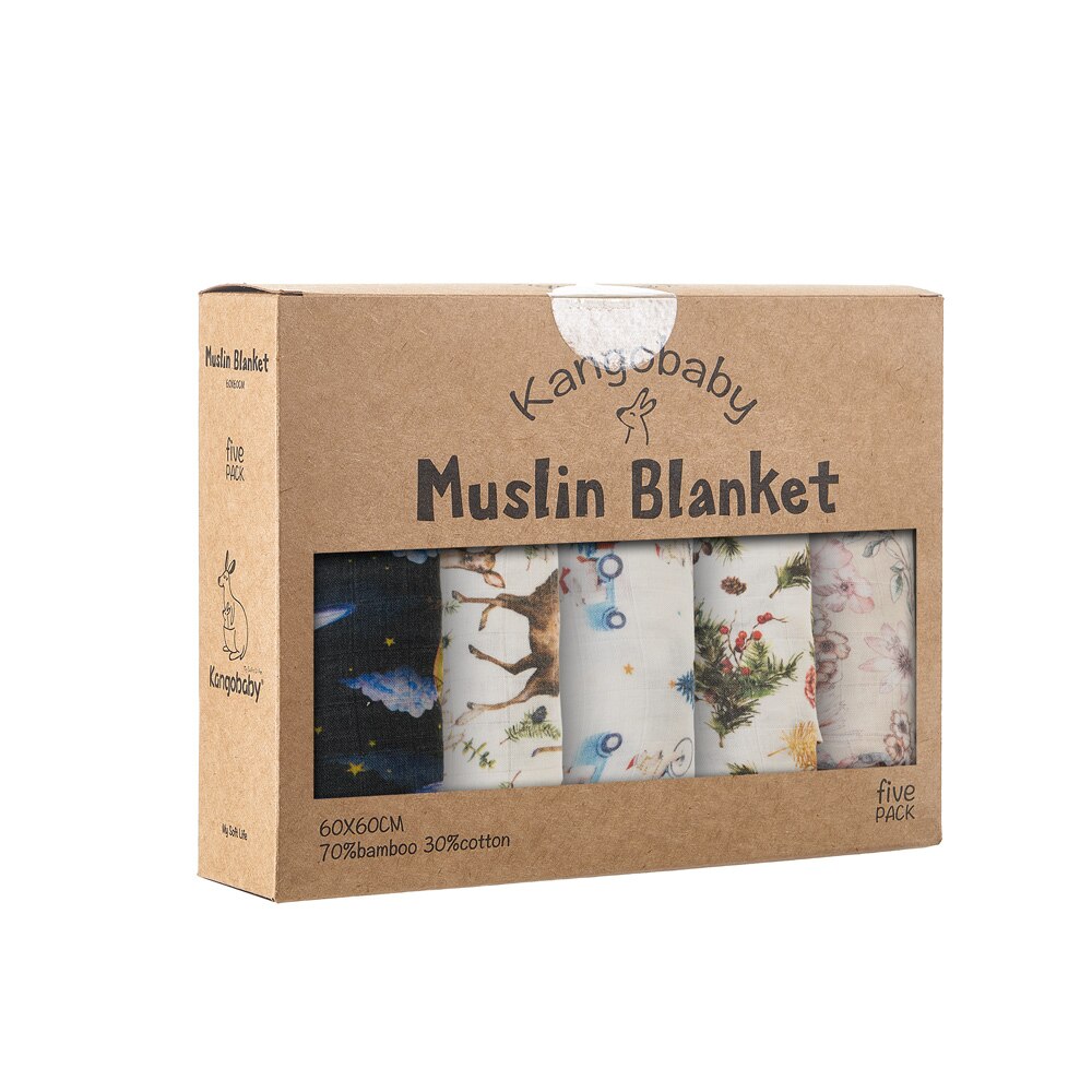 Soft Bamboo Swaddle Blanket (5 pcs)
