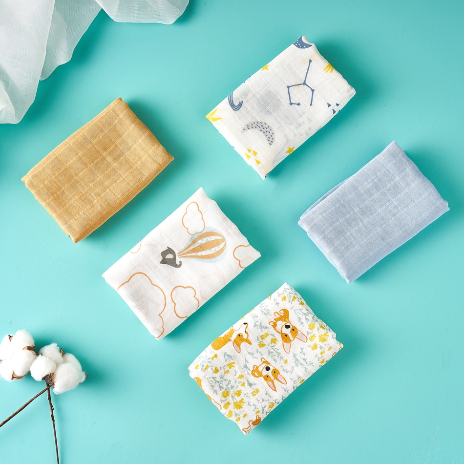 Soft Bamboo Swaddle Blanket (5 pcs)