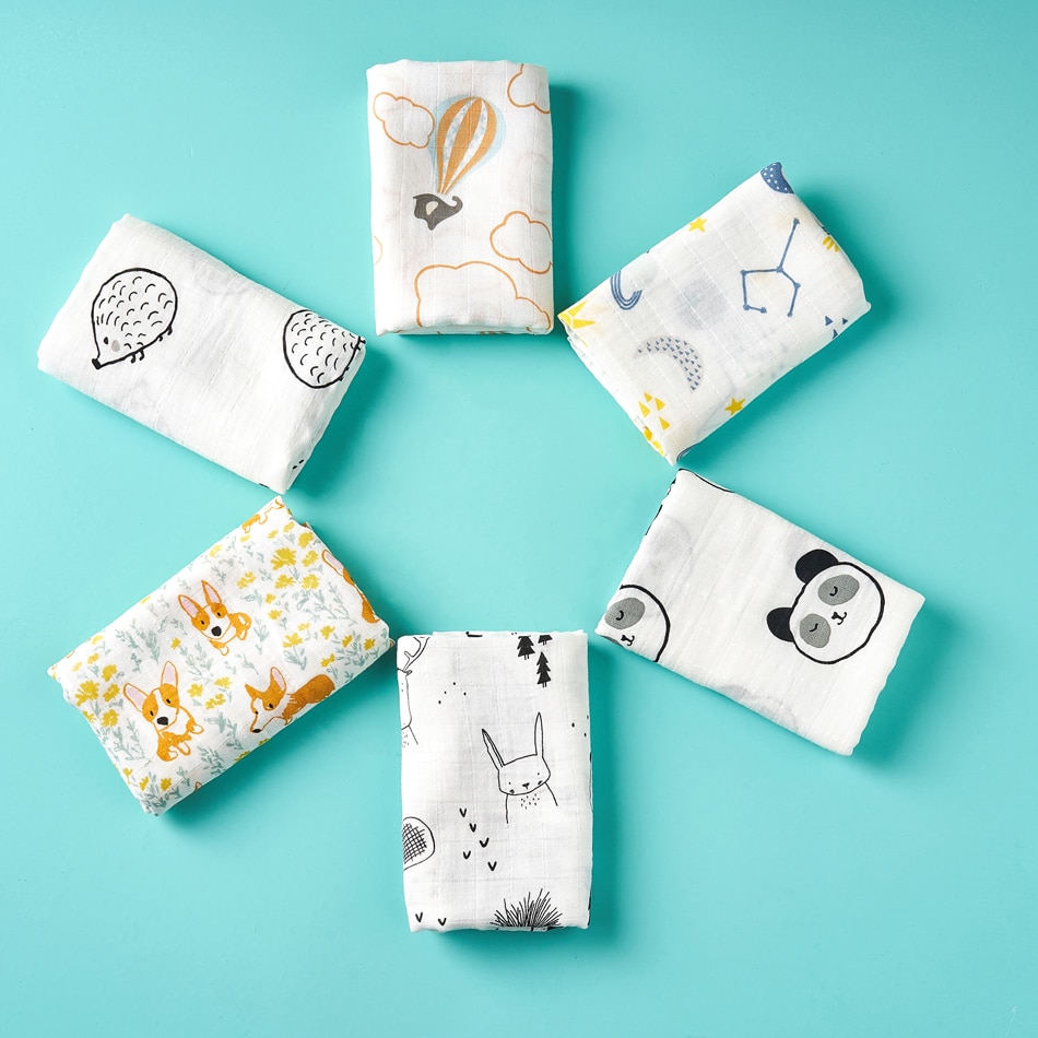 Soft Bamboo Swaddle Blanket (5 pcs)