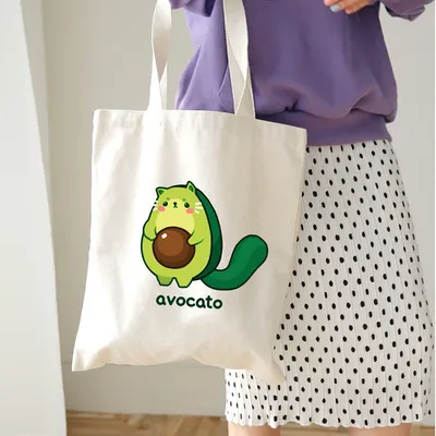 Soft Canvas Cloth Avocado Tote Bag Soft Canvas Cloth Avocado Tote Bag