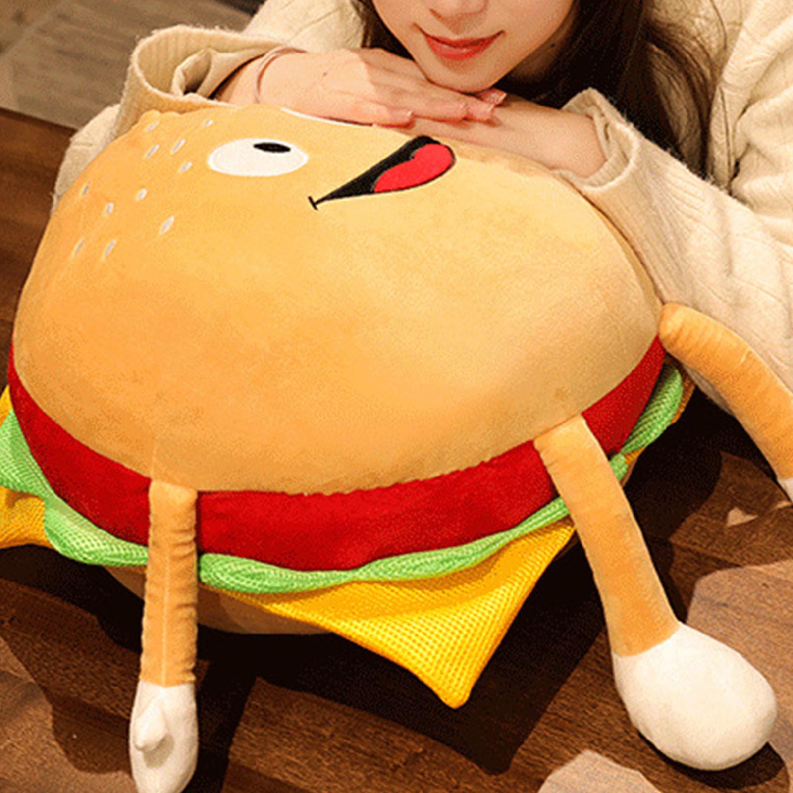 Soft Cotton Burger Plush Pillow