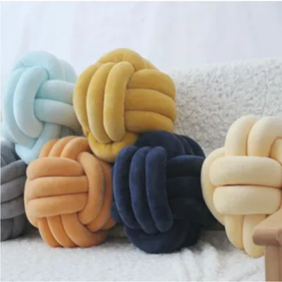 Soft Cotton Spandex Knot Ball Cushion Soft Cotton Spandex Knot Ball Cushion