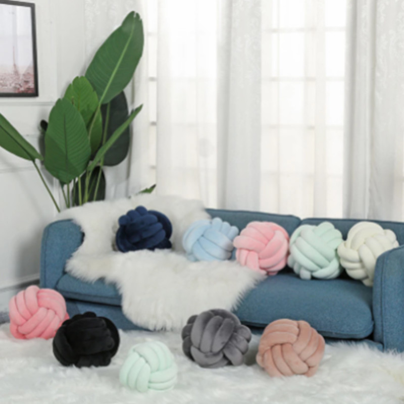 Soft Cotton Spandex Knot Ball Cushion Soft Cotton Spandex Knot Ball Cushion