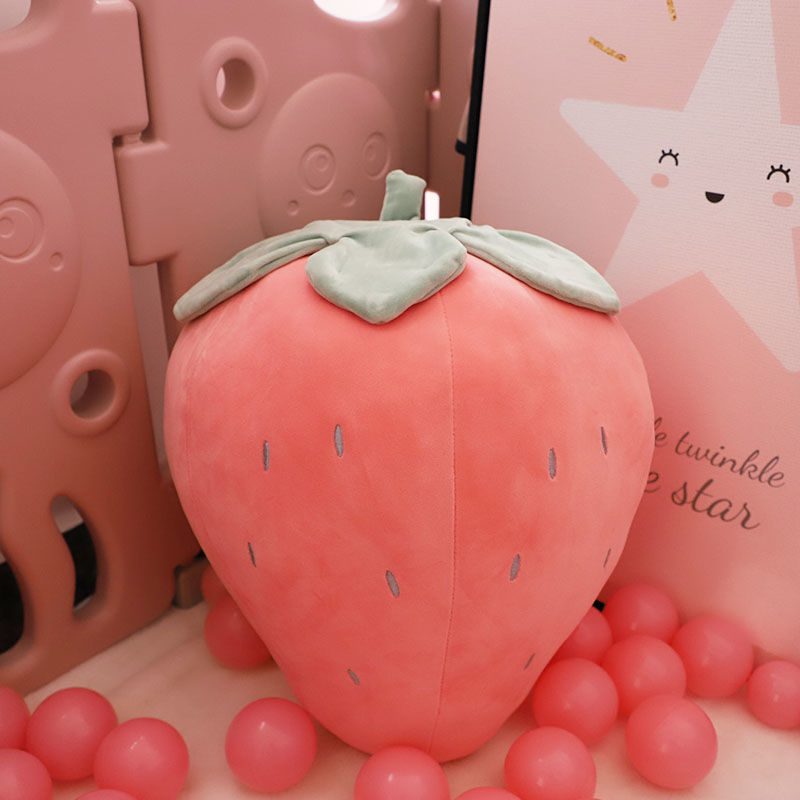 Soft Cotton Strawberry Plush Pillow