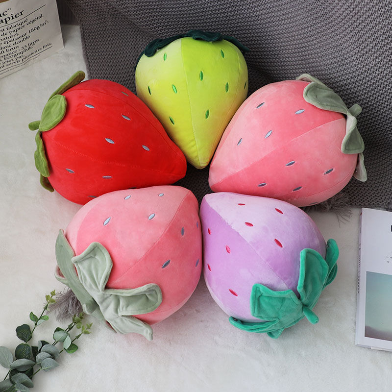 Soft Cotton Strawberry Plush Pillow