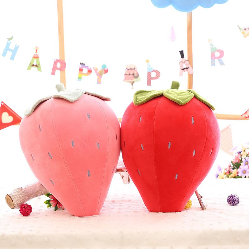 Soft Cotton Strawberry Plush Pillow