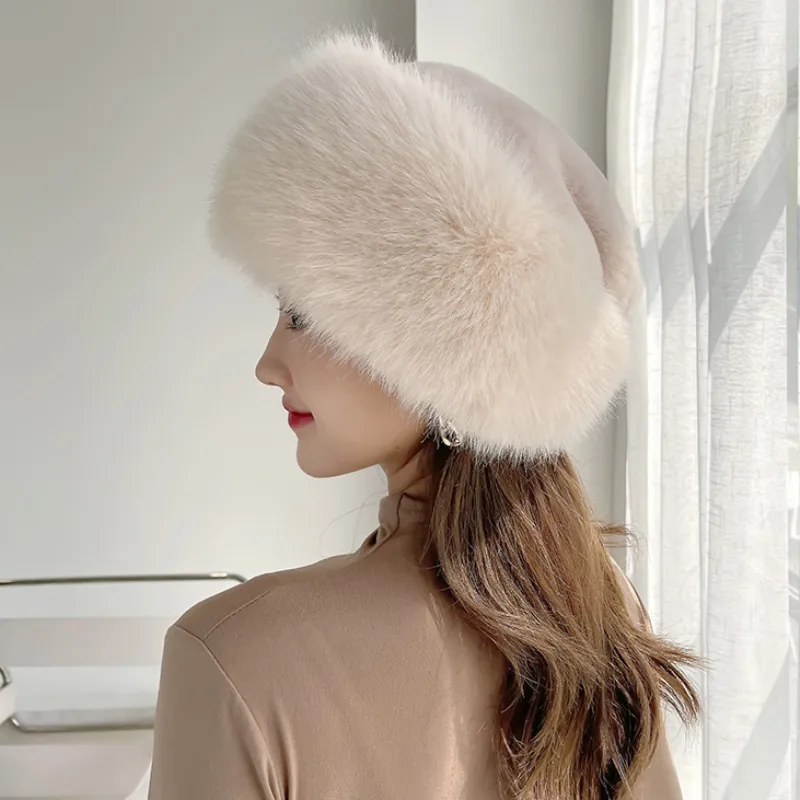 Soft Cotton Womens Winter Fur Hat
