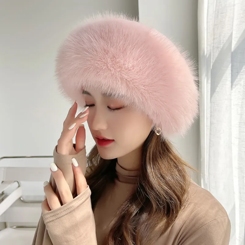 Soft Cotton Womens Winter Fur Hat Soft Cotton Womens Winter Fur Hat