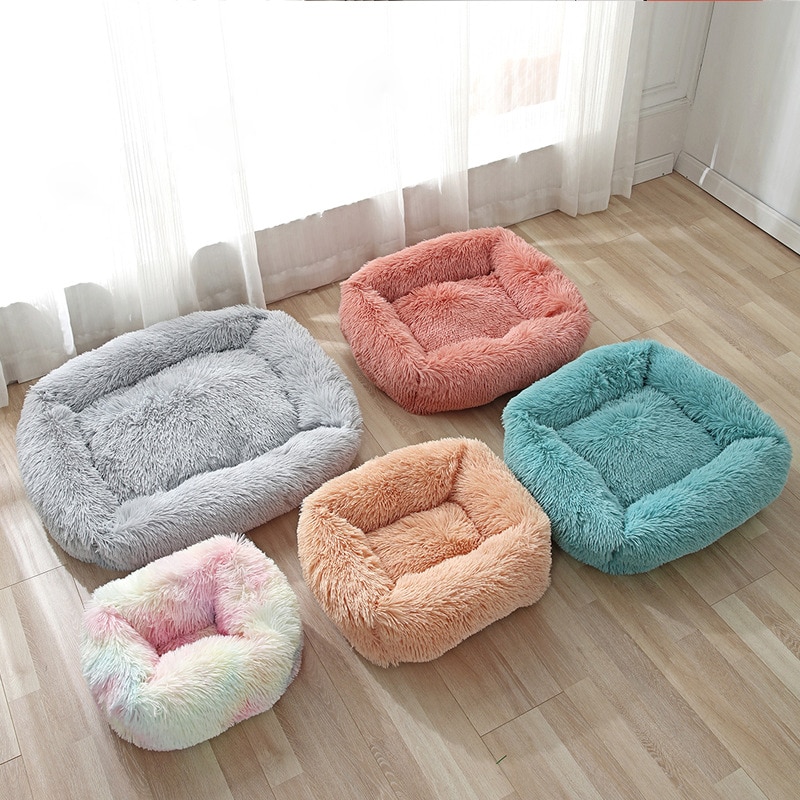 Soft Dog Bed Fluffy Plush Cushion