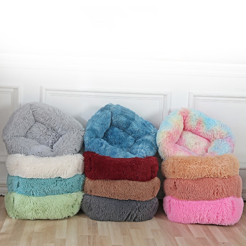 Soft Dog Bed Fluffy Plush Cushion