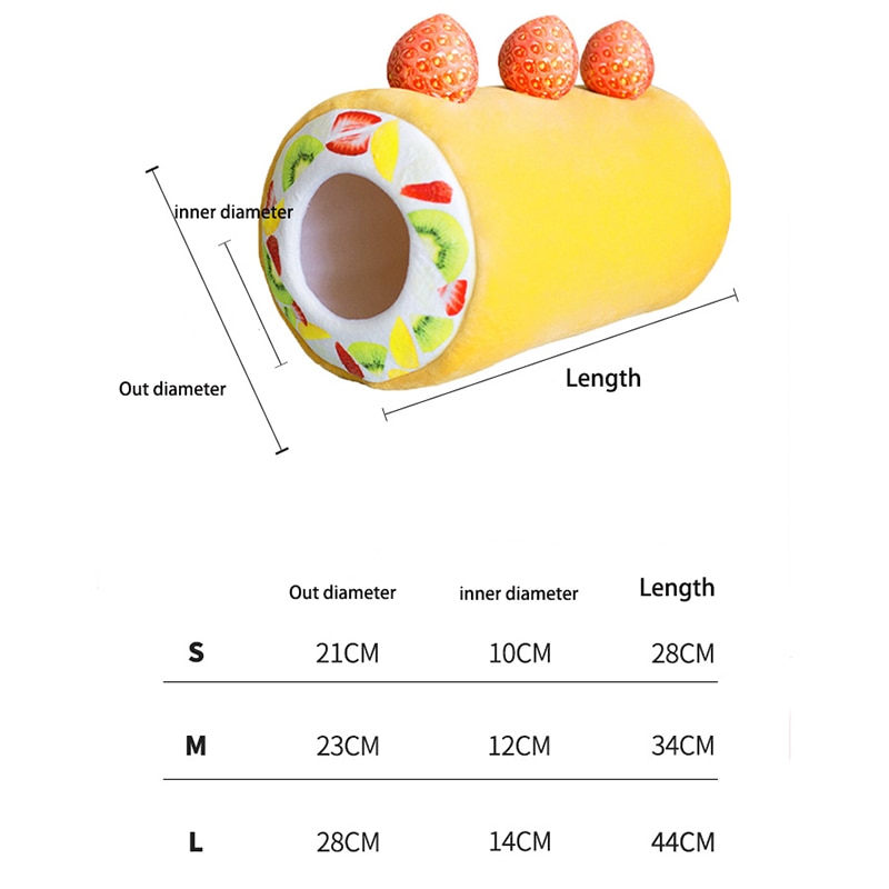 Soft Fleece Fruit Tart Cat Bed